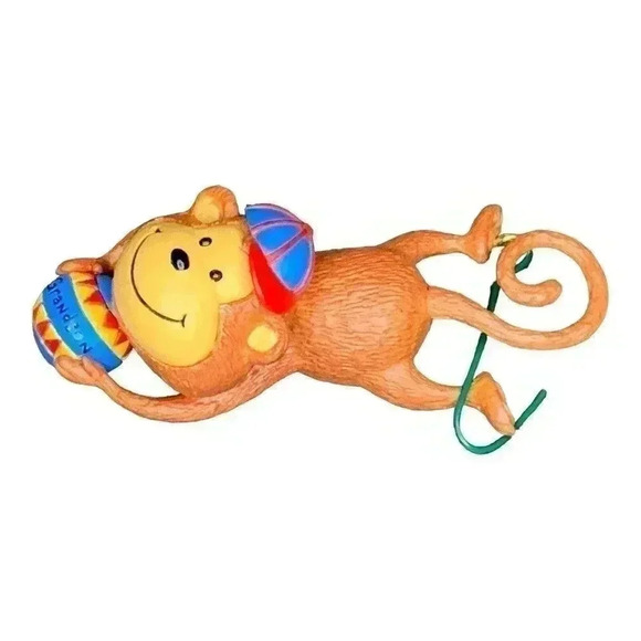 Hallmark Keepsake Christmas 2009 Monkey Ornament A Barrel of Fun Grandson NEW - Picture 6 of 8